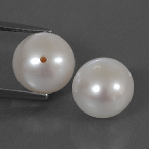 Perla naturale crema da  ct, sfera / palla, opaco