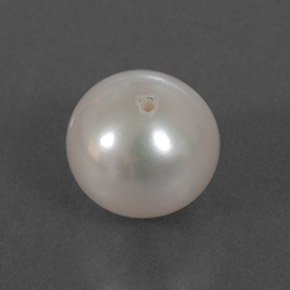 Perla Bianco Argento naturale da 3.77 ct, Sfera, Opaco