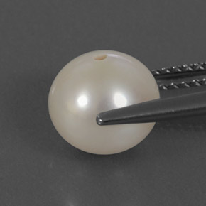 Perla naturale bianco da 4,00 ct, sfera / palla, opaco