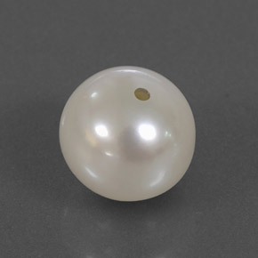 Perla Bianco Argento naturale da 3.72 ct, Sfera, Opaco