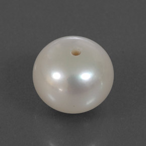 Perla naturale bianco da 3,95 ct, sfera / palla, opaco