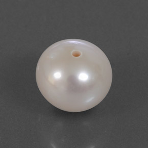 Perla naturale bianco da 3,35 ct, sfera / palla, opaco