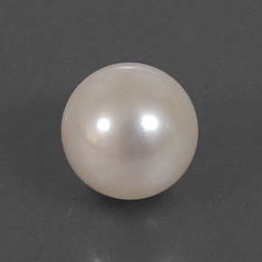 Perla naturale bianco da 3,67 ct, sfera / palla, opaco