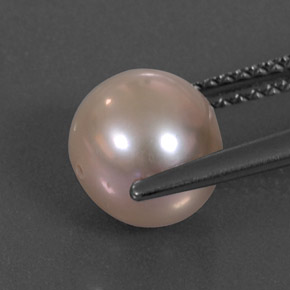 Perla naturale rosa da 3,36 ct, sfera / palla, opaco