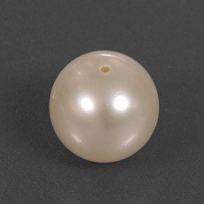 Perla naturale rosa da 3,34 ct, sfera / palla, opaco