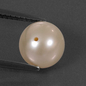 Perla naturale rosa da 3,34 ct, sfera / palla, opaco