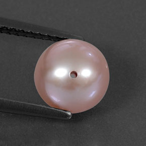 Perla naturale rosa da 2,99 ct, sfera / palla, opaco