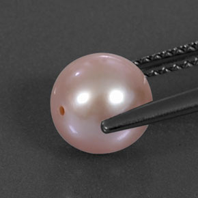 Perla naturale rosa da 2,99 ct, sfera / palla, opaco