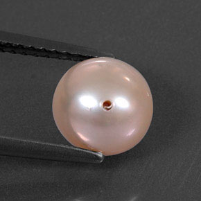 Perla naturale rosa da 2,69 ct, sfera / palla, opaco