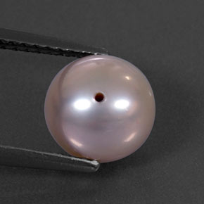 Perla naturale rosa da 3,40 ct, sfera / palla, opaco