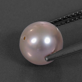 Perla naturale rosa da 3,40 ct, sfera / palla, opaco