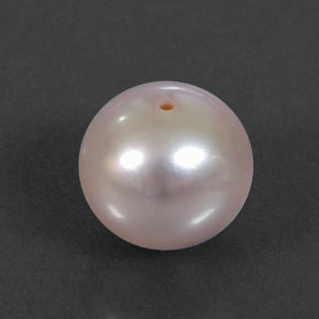 Perla naturale rosa da 3,36 ct, sfera / palla, opaco