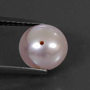 Perla naturale rosa da 3,36 ct, sfera / palla, opaco