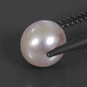Perla naturale rosa da 3,36 ct, sfera / palla, opaco