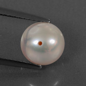 Perla naturale rosa da 3,22 ct, sfera / palla, opaco