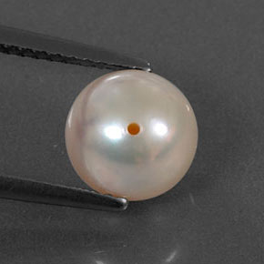 Perla naturale rosa da 3,10 ct, sfera / palla, opaco
