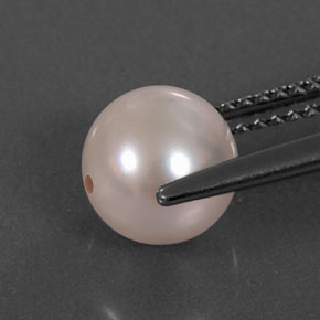Perla naturale rosa da 2,92 ct, sfera / palla, opaco