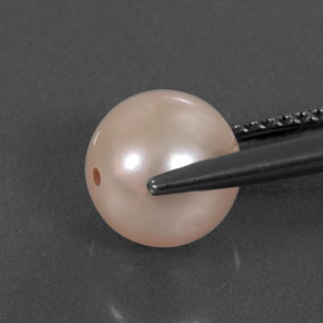 Perla naturale rosa da 2,94 ct, sfera / palla, opaco