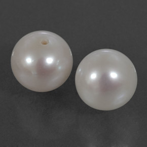 Gemme di Perla Bianco Argento naturale da  ct, Sfera, Opaco