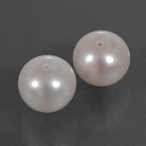 Gemme di Perla Bianco Argento naturale da  ct, Sfera, Opaco