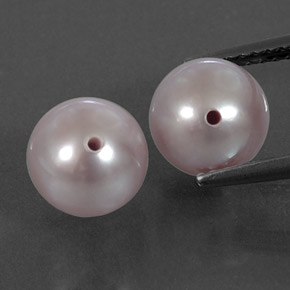 Perla naturale rosa da 5,51 ct, sfera / palla, opaco