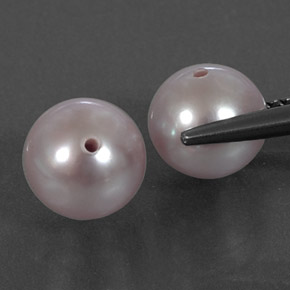 Perla naturale rosa da 5,51 ct, sfera / palla, opaco