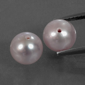 Gemme di Perla Rosa argento naturale da  ct, Sfera, Opaco