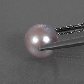 Perla naturale rosa da 2,58 ct, sfera / palla, opaco