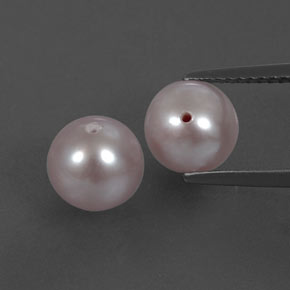 Perla naturale rosa da 5,55 ct, sfera / palla, opaco