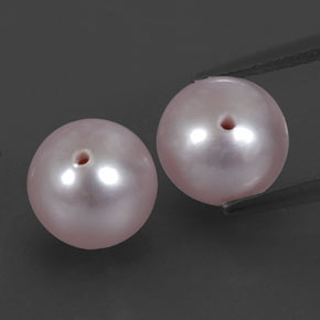 Perla naturale rosa da 5,60 ct, sfera / palla, opaco
