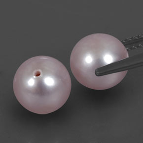 Perla naturale rosa da 5,60 ct, sfera / palla, opaco