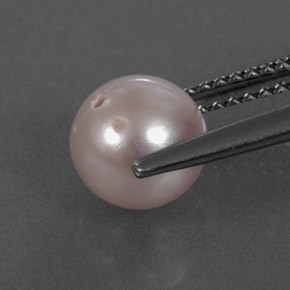 Perla naturale rosa da 2,43 ct, sfera / palla, opaco