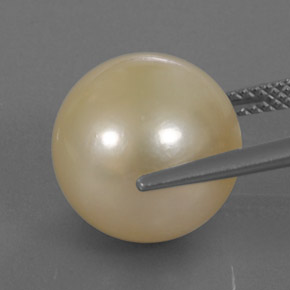 Perla naturale oro da 14,49 ct, sfera / palla, opaco