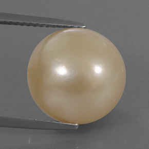 Perla naturale giallo da 14,95 ct, sfera / palla, opaco