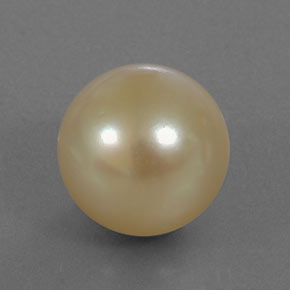 Perla naturale giallo da 11,50 ct, sfera / palla, opaco