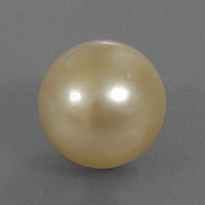 Perla naturale giallo da 13,12 ct, sfera / palla, opaco