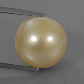 Perla naturale giallo da 13,12 ct, sfera / palla, opaco