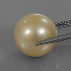 Perla naturale giallo da 13,12 ct, sfera / palla, opaco