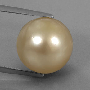 Perla Dorato naturale da 13,24 ct, Sfera, Opaco