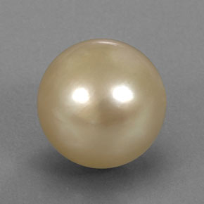 Perla Dorato naturale da 13,24 ct, Sfera, Opaco