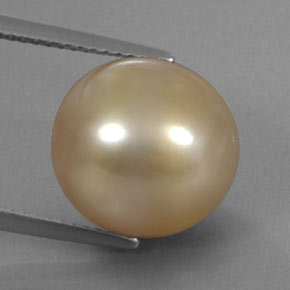 Perla naturale giallo da 13,23 ct, sfera / palla, opaco
