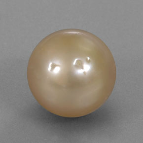 Perla naturale giallo da 13,23 ct, sfera / palla, opaco