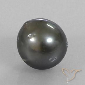 Perla Grigio scuro naturale da 11.36 ct, Taglio a fantasia, Opaco