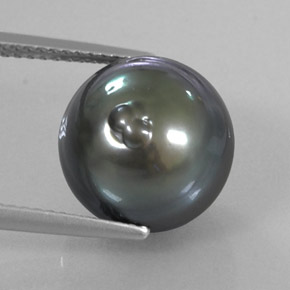 Perla Argento scuro naturale da 11.70 ct, Forma fantasia, Opaco