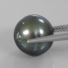 Perla Argento scuro naturale da 11.70 ct, Forma fantasia, Opaco