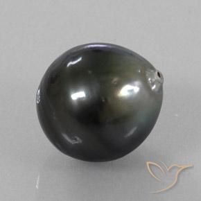 Perla Argento scuro naturale da 11.77 ct, Taglio a fantasia, Opaco