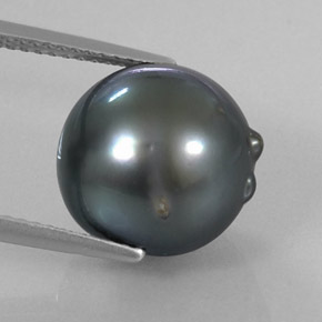 Perla naturale grigio da 12,32 ct, forma fantasia, opaco