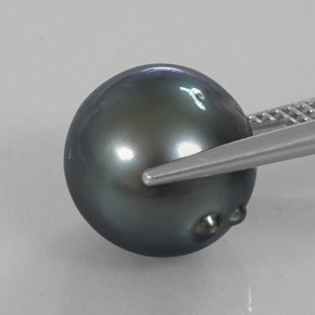 Perla naturale grigio da 12,32 ct, forma fantasia, opaco