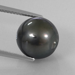 Perla naturale grigio da 9,85 ct, forma fantasia, opaco