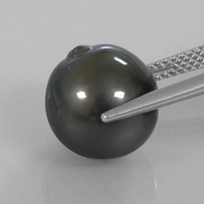 Perla naturale grigio da 9,85 ct, forma fantasia, opaco